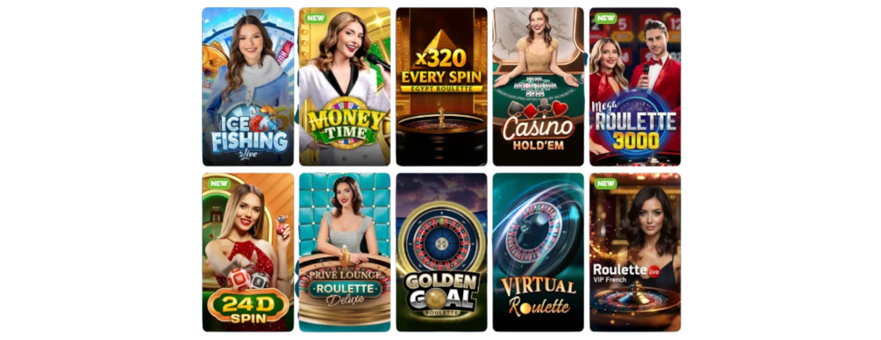 Живые игры на Вегас